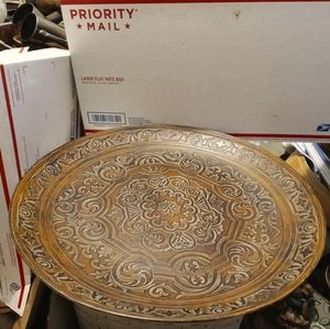 🍝BOVANO HANDCRAFTED🍔🍕🍹🍻NICE METAL DESIGNER SERVE TRAY.